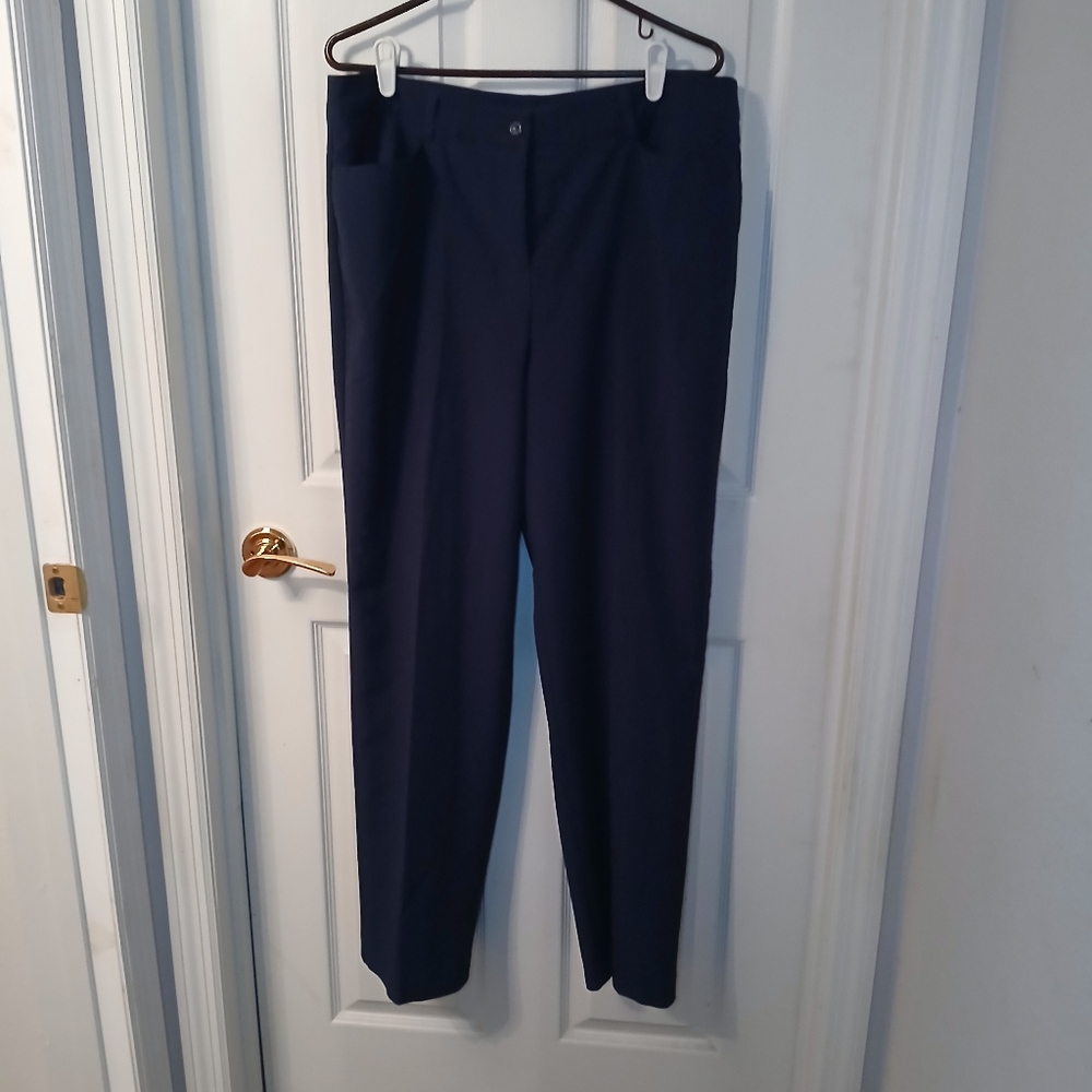 Chadwicks Navy Straight-Leg Dress Trousers
